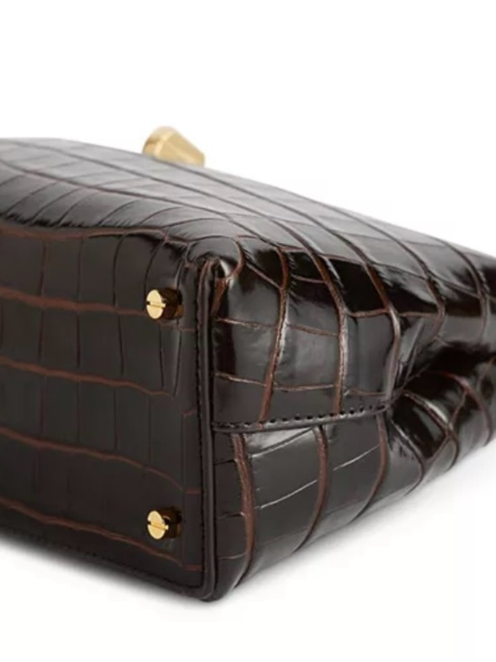 Toteme T-Lock Croc Embossed Leather Clutch-Shoulder bag - Picture 4 of 7